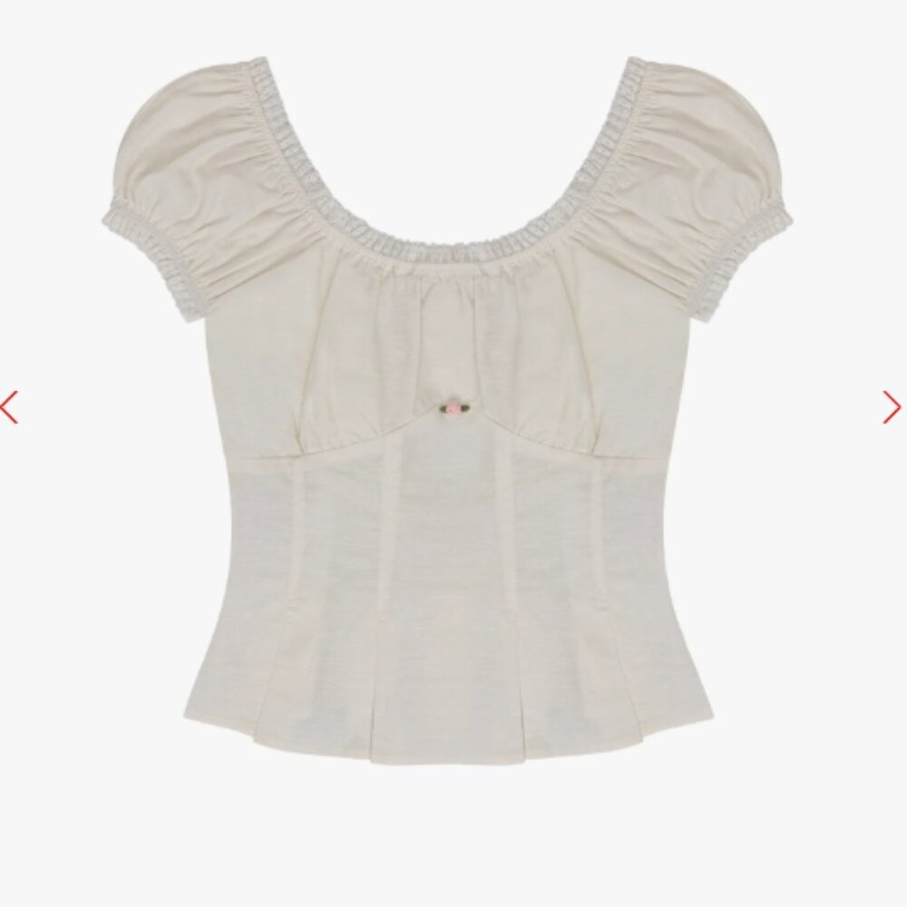 Pat Top Lisa Says Gah Dove white nwt - Picture 3 of 4